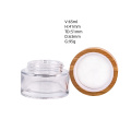 50g personal care face cream glass bottle with bamboo lid